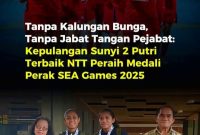 Dua Atlet Futsal Putri NTT pada SEA Games  2025, tiba di Bandara El Tari Kupang
