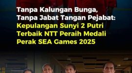 Dua Atlet Futsal Putri NTT pada SEA Games  2025, tiba di Bandara El Tari Kupang