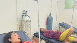 Korban pengeroyokan di Sernaru (Raba) saat berada di Puskesmas Labuan Bajo pada Minggu, 16/11/2025