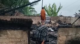 Satu Unit rumah warga Desa Compang Cibal hangus terbakar