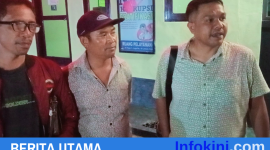 Bandri Jerry Jacob, S.H saat temui sejumlah awak media usai kliennya H diperiksa di Polres Mabar.