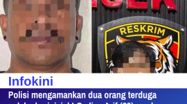 Polisi amankan dua terduga pelaku pengerusakan dan pengeroyokan di jalan Pantai Kuta Bali.