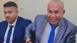 Penasehat Hukum dari H, Aldri Dalton Ndolu, S.H didampingi oleh Bandri Jerry Jacob, S.H.