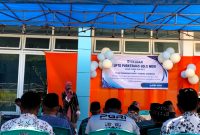 Kepala Puskesmas Golo Mori Rosamaladewi, saat menyampaikan sambutan di HUT Puskesmas yang ke -2.