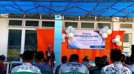 Kepala Puskesmas Golo Mori Rosamaladewi, saat menyampaikan sambutan di HUT Puskesmas yang ke -2.