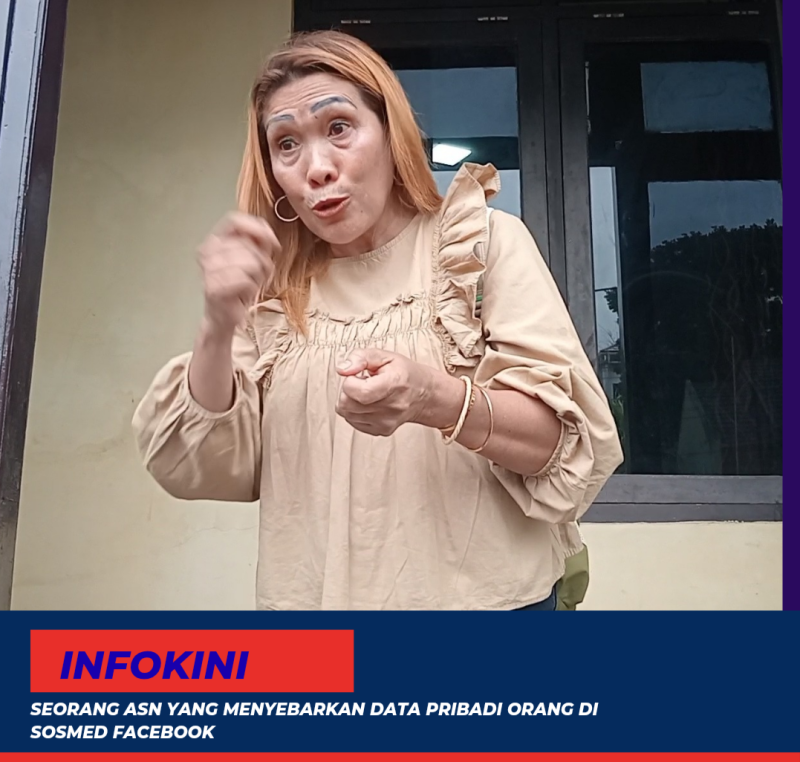 Seorang ASN inisial EH saat temui sejumlah awak media usai diperiksa di Polres Manggarai Barat.