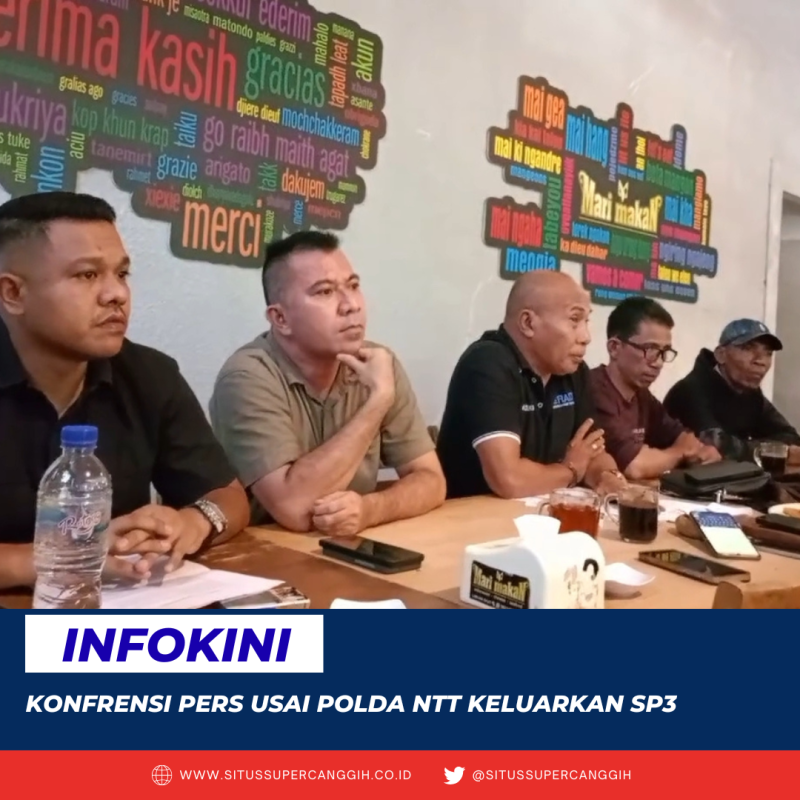 Aldri Dalton Ndolu, dkk Kuasa Hukum dari Hasanudin dan Zakarudin gelar Konfrensi Pers usai Polda NTT terbitkan SP3 kepada Klien mereka.