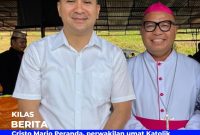 Cristo Mario Pranda bersama Uskup Labuan Bajo, yang mulia Mgr. Dr. Maksimus Regus, S.Fil., M.Si. 