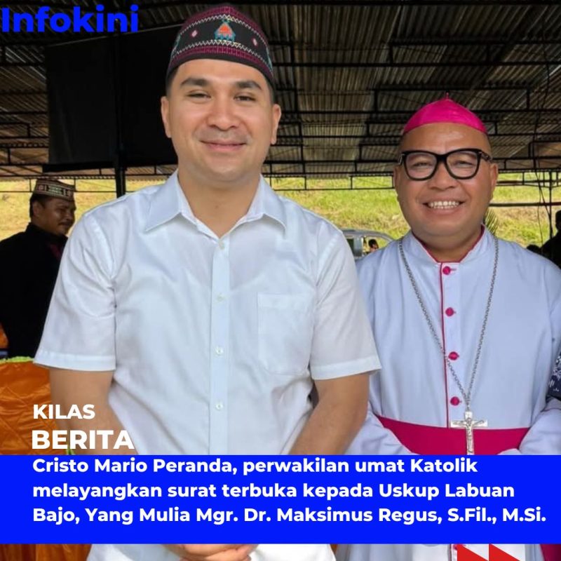 Cristo Mario Pranda bersama Uskup Labuan Bajo, yang mulia Mgr. Dr. Maksimus Regus, S.Fil., M.Si. 