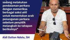 Aldi Dalton Ndolu, kuasa Hukum IB, penyidik masih mendalami keterangan Ahli terkait kasus dugaan penyebaran data pribadi.