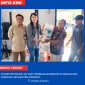 Foto saat Fatinci Reynilda, SP. Kepala Dinas Tenaga Kerja, Transmigrasi, Koperasi, dan UKM (Nakertranskop-UKM) Kabupaten Manggarai Barat, membagikan Bansos Beras Kepada warga Desa Macang Tanggar.