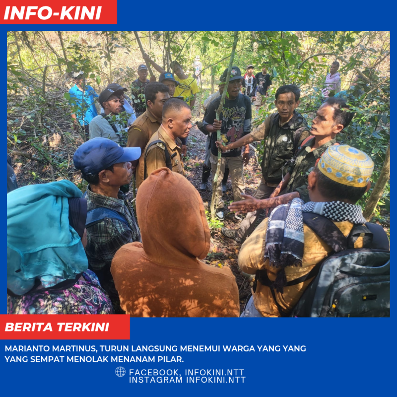 Camat Komodo turun lansung di Lokasi Warloka Pesisir usai warga menolak penanaman Pilar batas. 