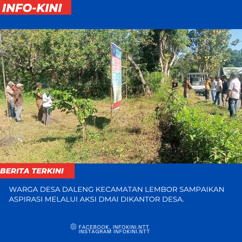 Belasan Warga Masyarakat Datangi Kantor Desa Daleng Kecamatan Lembor.