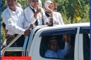Cakades Jurae, saat menuju Kantor Sekretariat Panitia Pilkades Macang Tanggar.