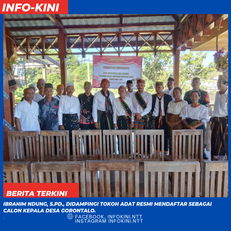 Ibrahim Ndung, S.Pd., resmi mendaftar sebagai calon Kepala Desa Gorontalo Periode 2026–2034.