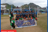 Putri Komodo Selatan Laju ke Babak 16 Besar Voli Putri Golo Mori.