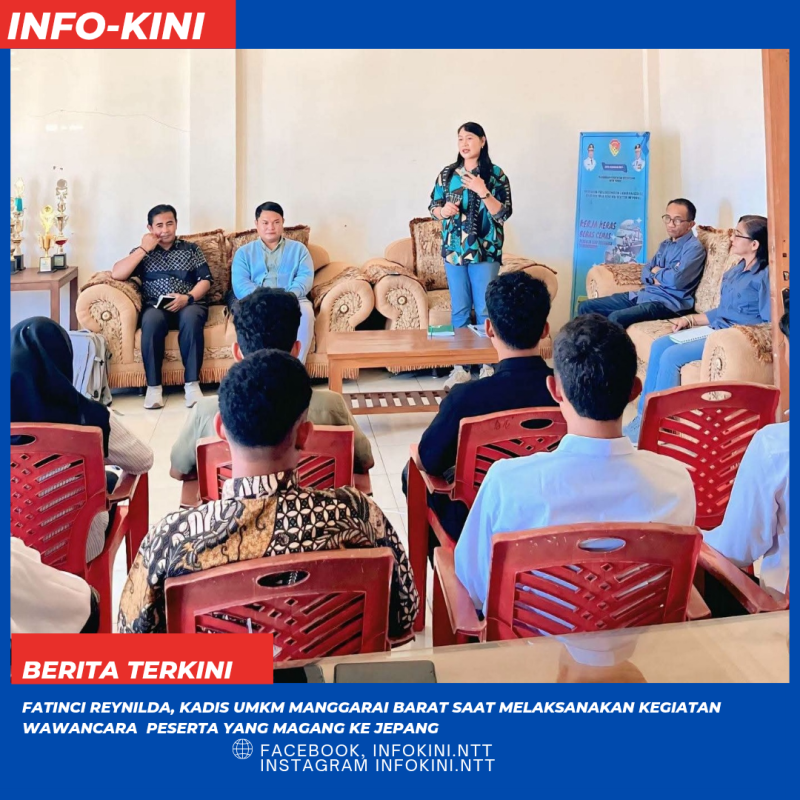 Kadis Fatinci Reynilda, saat membuka sesi Wawancara bagi peserta yang magang ke Jepang.