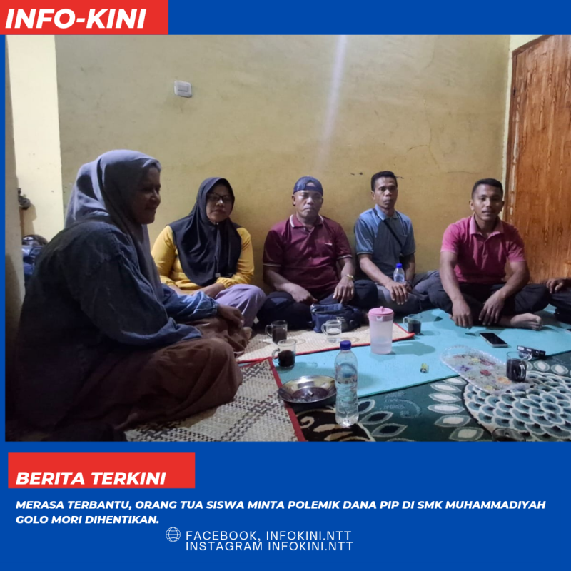 Wali Murid SMK Muhammadiyah Golo Mori Tegaskan Dana PIP untuk SPP Sudah Mufakat.