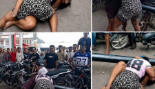 Akibat lelah mengantri, dua orang Ibu adu jotos di SPBU.