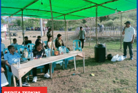 Kades Samaila resmi membuka Turnamen Takraw di Desa Golo Mori.