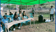 Kades Samaila resmi membuka Turnamen Takraw di Desa Golo Mori.