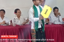 Quirinus Urudin saat Pengundian nomor urut di Kantor Desa Tondong Belang.