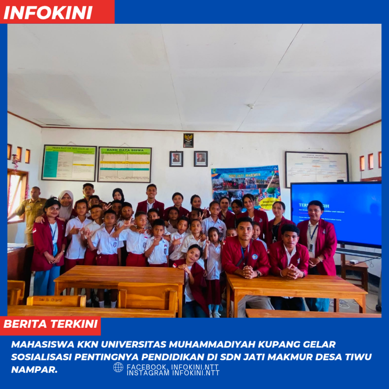 Mahasiswa KKN UM Kupang Bangkitkan Semangat Sekolah Anak-Anak Desa Tiwu Nampar