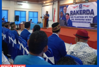 Ahmad Yohan, Ketua DPW PAN – NTT saat Sambutan pada RAKERDA dan Pelantikan DPC PAN Manggarai Barat.