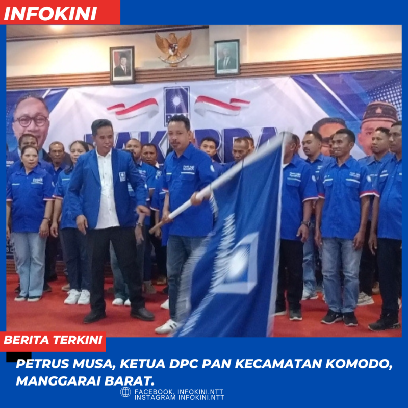 Rakerda dan Pelantikan Ketua DPC PAN Manggarai Barat, yang berlangsung di Aula Suka Damai. Rabu (12/8/2026).