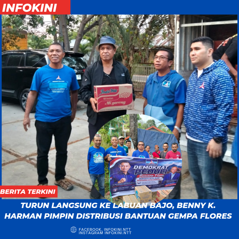 Beni Kabur Harman, Anggota DPR-RI, Pimpin lansung Pendistribusian Gempa Flores. 