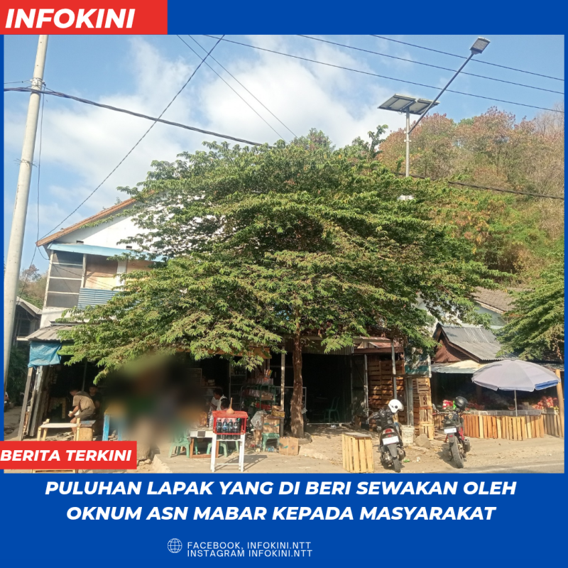 Lapak yang diberi sewakan oleh Oknum ASN kepada masyarakat.