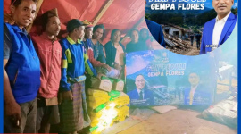 DPD PAN Mabar Distribusikan Bantuan Logistik di Kampung Norang, Kecamatan Welak.
