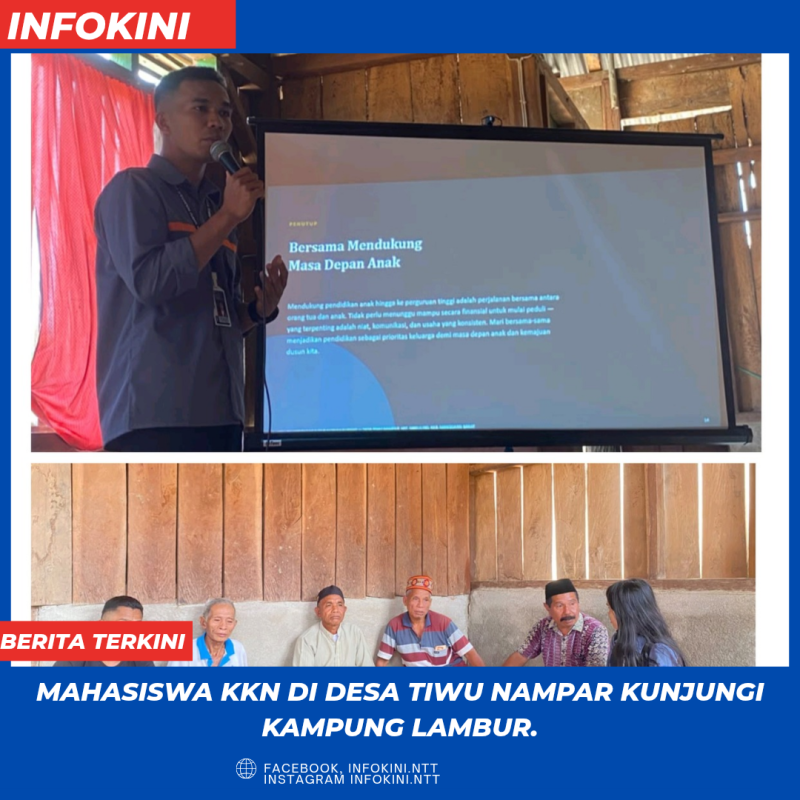 KKN di Desa Tiwu Nampar, Mahasiswa sambangi kampung Lambur untuk beri edukasi tentang pentingnya Dunia Pendidikan.