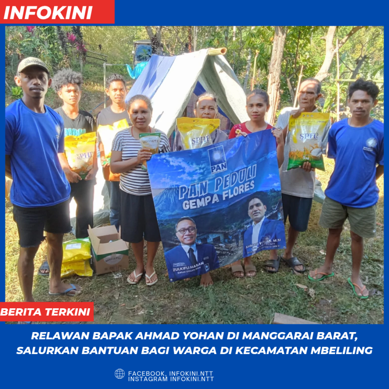 Relawan Bapak Ahmad Yohan, temui warga yang terdampak di wilayah Kecamatan Mbeliling.