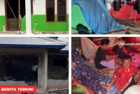 Puluhan Rumah Masyarakat Desa Roboh Kecamatan Welak hancur total akibat Gempa Flores.