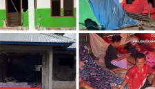 Puluhan Rumah Masyarakat Desa Roboh Kecamatan Welak hancur total akibat Gempa Flores.