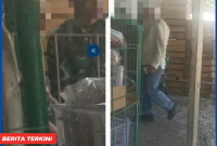 Seorang ASN di Mabar yang datangi Lapak pedagang untuk dikosongkan.