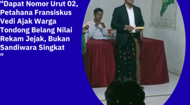 Fransiskus S. Vedi, Calon Kepala Desa Tondong Belang Periode 2026–2024.