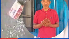 Pelaku yang viral di Vidio menginjak Paket Sembako di Kecamatan Elar, Manggarai Timur pada, Senin (7/9/2026) siang.