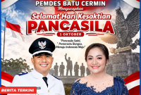 Kepala Desa Batu Cermin, sampaikan Ucapan Selamat Hari Pancasila 2026.