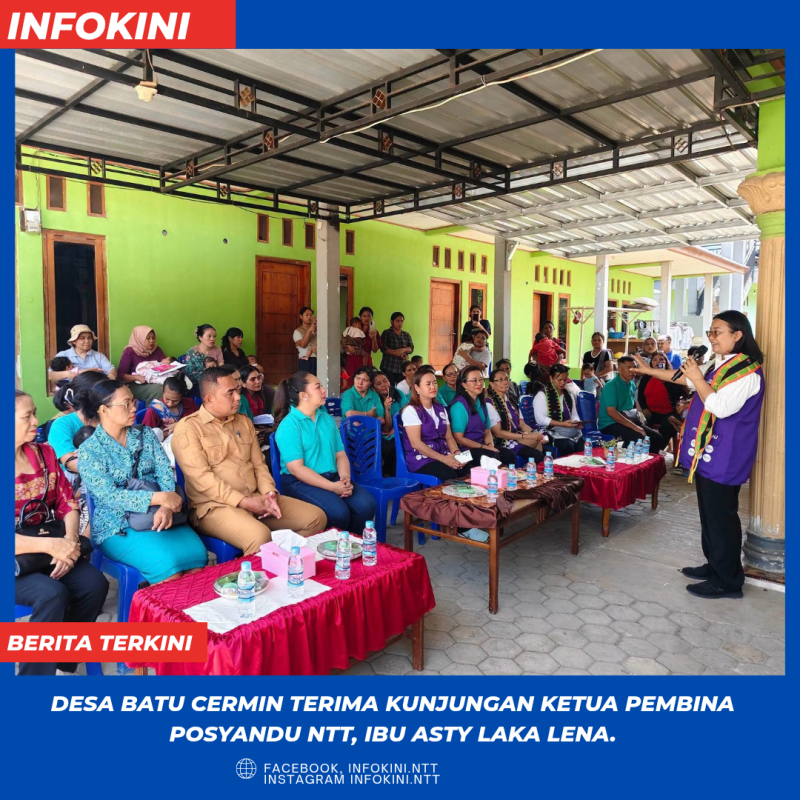 Ketua Posyandu NTT, Ibu Astuty Laka Lena, Kunjungi Desa Batu Cermin.