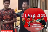 Esra Sengsara saat diterima oleh Coach PSN Ngada, Kletus Marselinus Gabhe untuk kompetisi Liga 3 Indonesia..